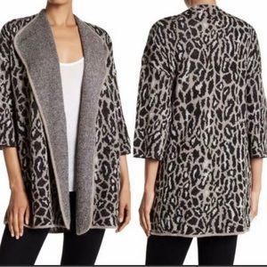 Joie • Berit Leopard Print Long Cardigan Sz M